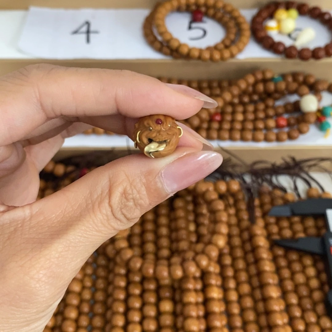 猴头核桃吊坠单珠