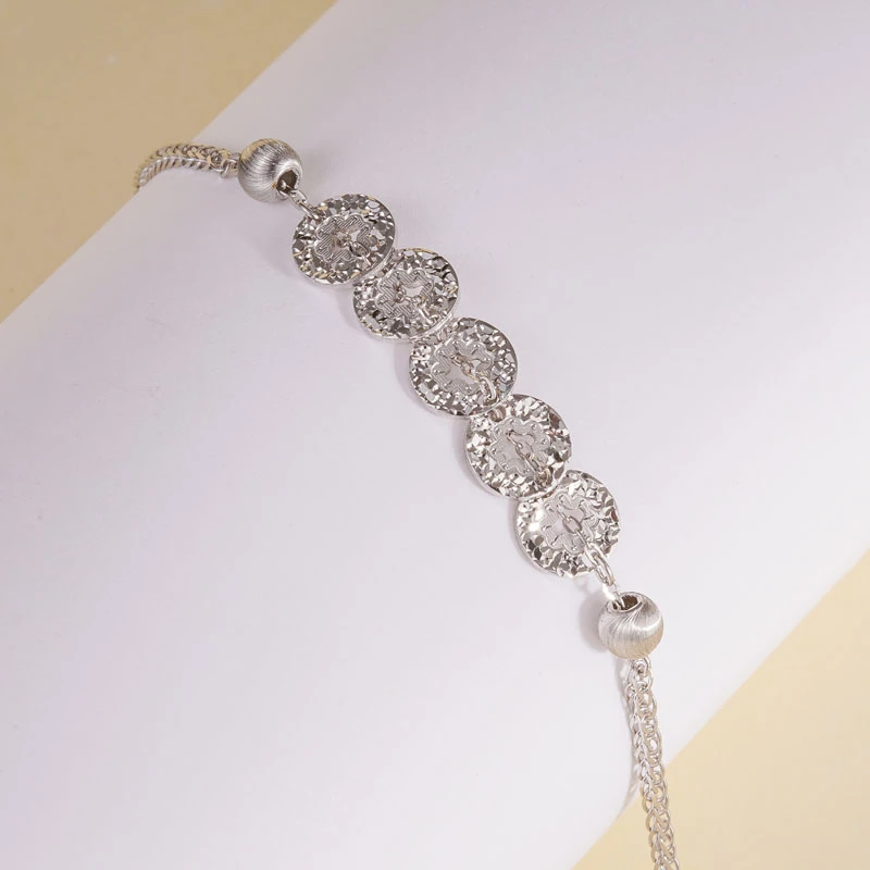 兆亮珠宝PT990铂金 五帝钱手链 轻奢 时尚 精致