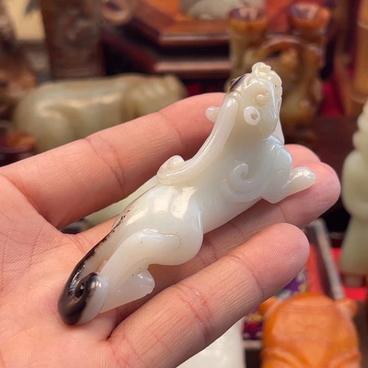 真***在和田玉未镶嵌挂件