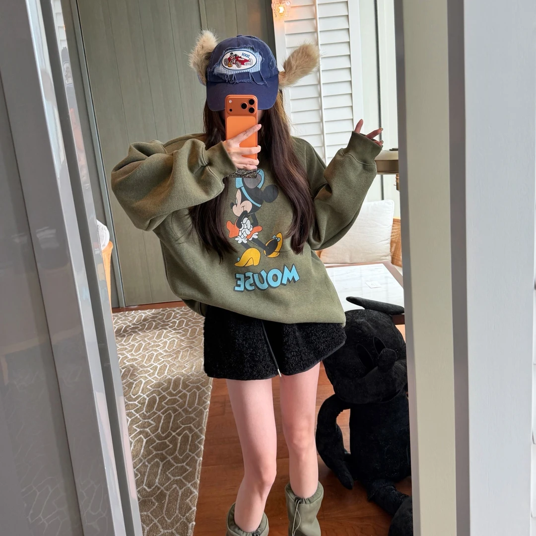 【陶格】休闲圆领百搭印花卡通卫衣TG25D4T3280