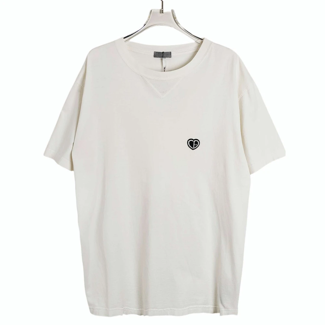 99新 DIOR/迪奥 001642 小徽标圆领套头短袖T恤 白 M码