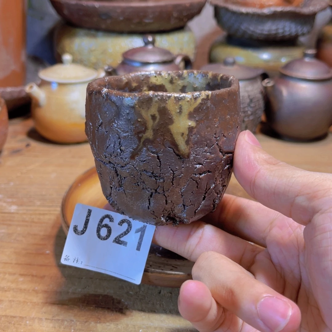 纯手工制作工艺（柴烧）裸烧纯手工制作柴烧杯621