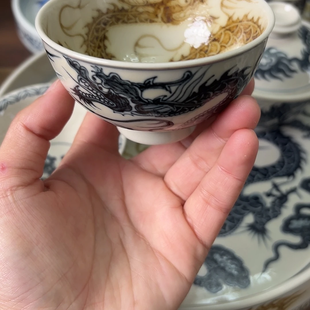 陶瓷盖碗景德镇手绘茶器