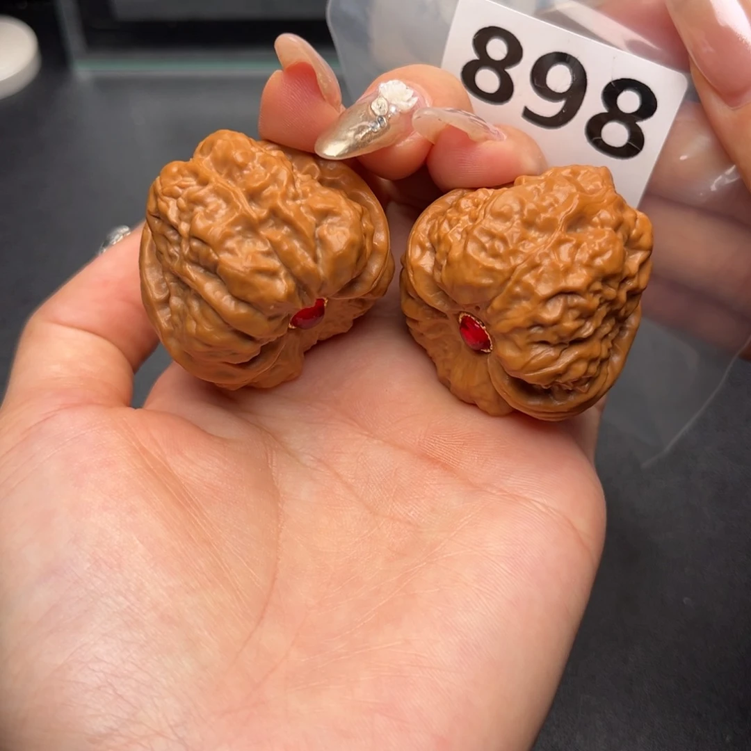 文玩核桃把件镶嵌39