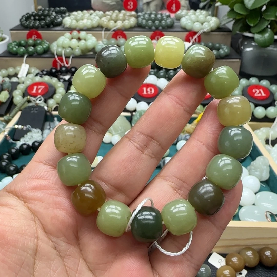 和田玉未镶嵌手链13