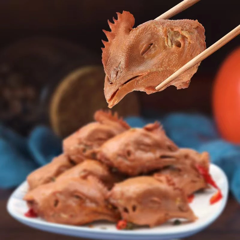 河南麻辣卤鸡头每袋400克(8-10个）细卤慢炖美味下酒菜麻辣鲜香