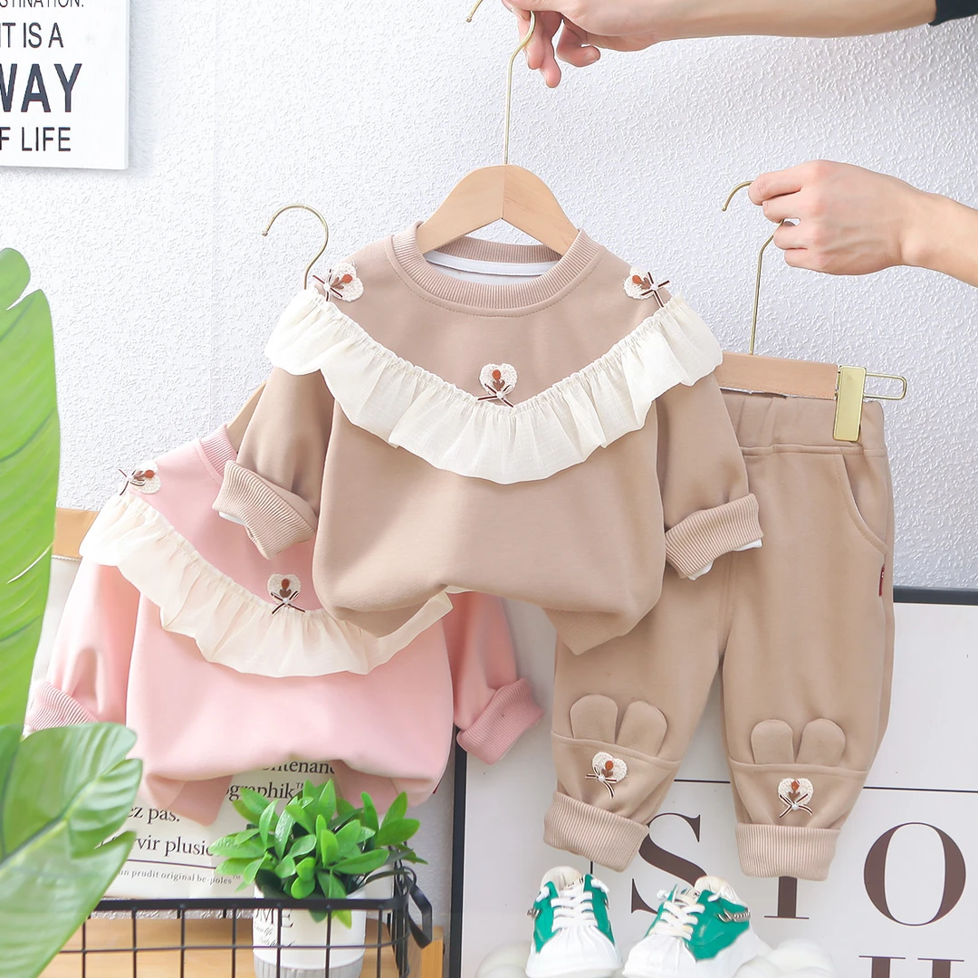 2025新款男女童装春装儿童春秋季可爱卫衣两件卫衣套装衣服洋气潮