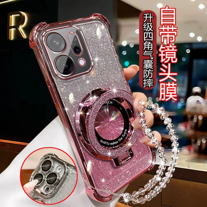 适用新品OPPOReno14Pro手机壳防摔电镀PKZ110镜头全包por轻奢女款