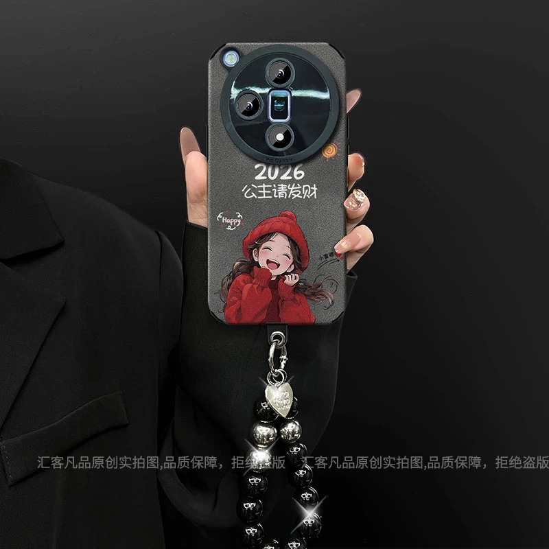 2026公主请发财适用oppofindx7手机壳翻毛皮创意防摔女款