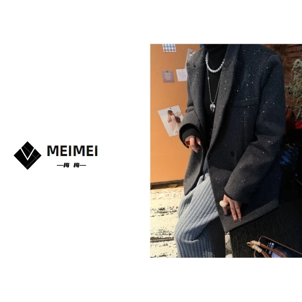 XMM.《亮闪闪西装羽绒服》秋冬款时尚百搭洋气休闲小众羽绒服ML1170