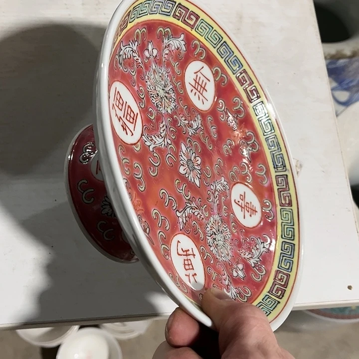 瓷片景德镇陶瓷果盘。