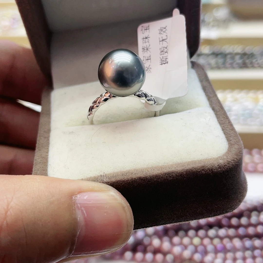 海水珍珠戒指银S925镶嵌