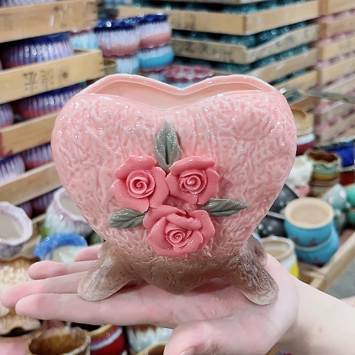 有孔.凑单10元陶瓷花盆发货！