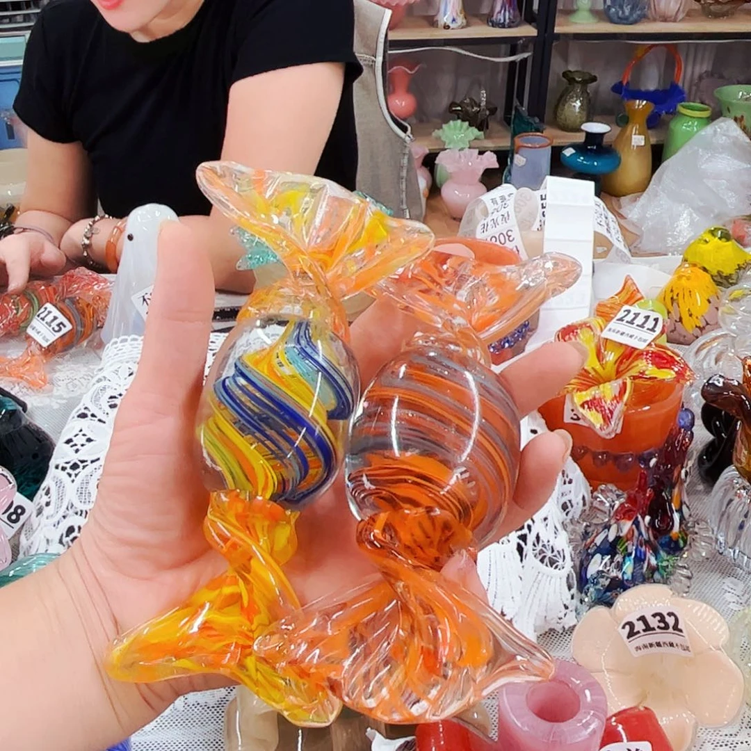 2个糖果 家悦琉璃工艺品