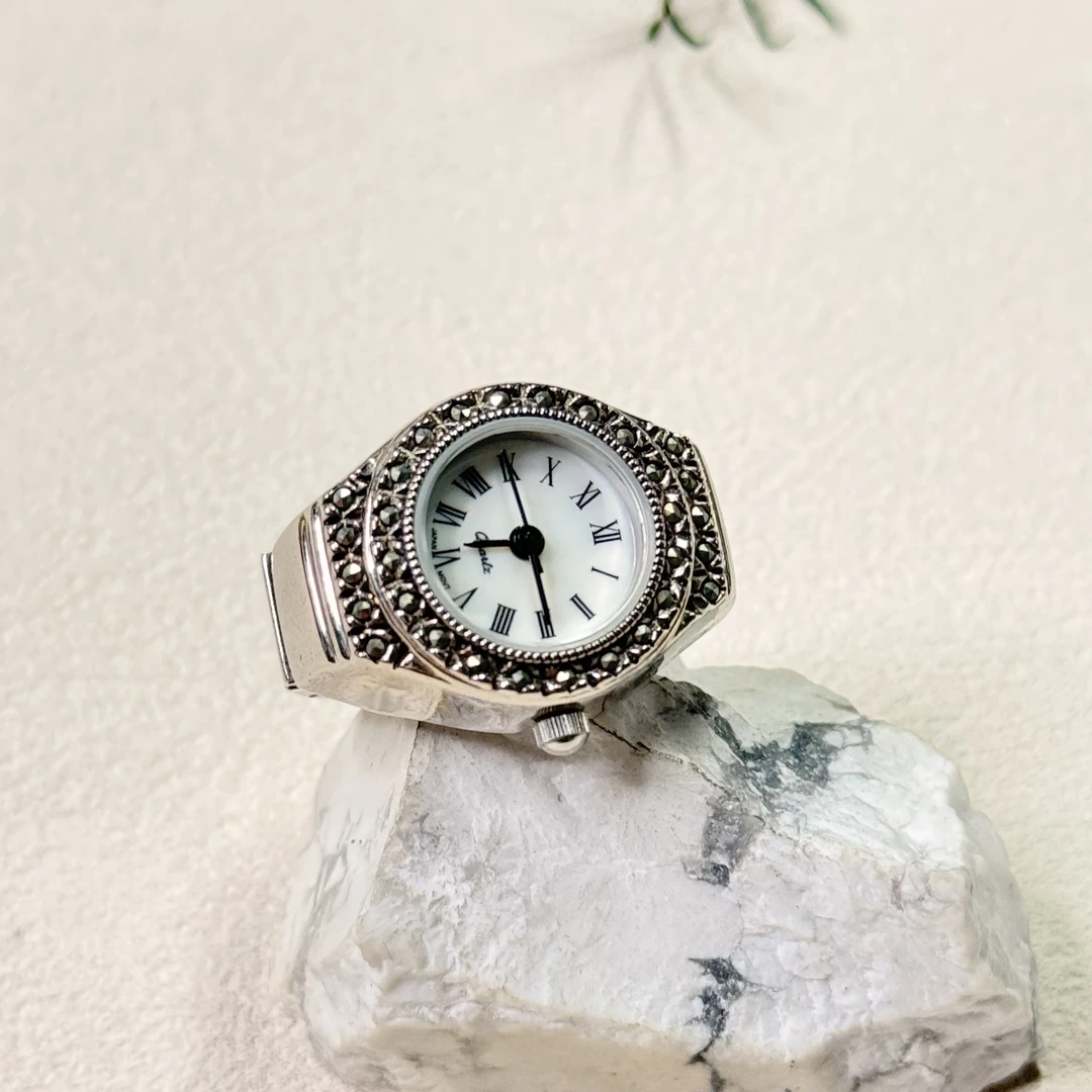 90新  【六六中古】孤品复古戒指表gm0976表盘18.7