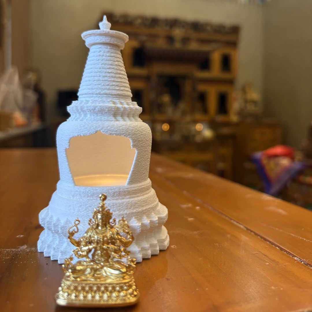 精品3D打印小白塔（有灯款）