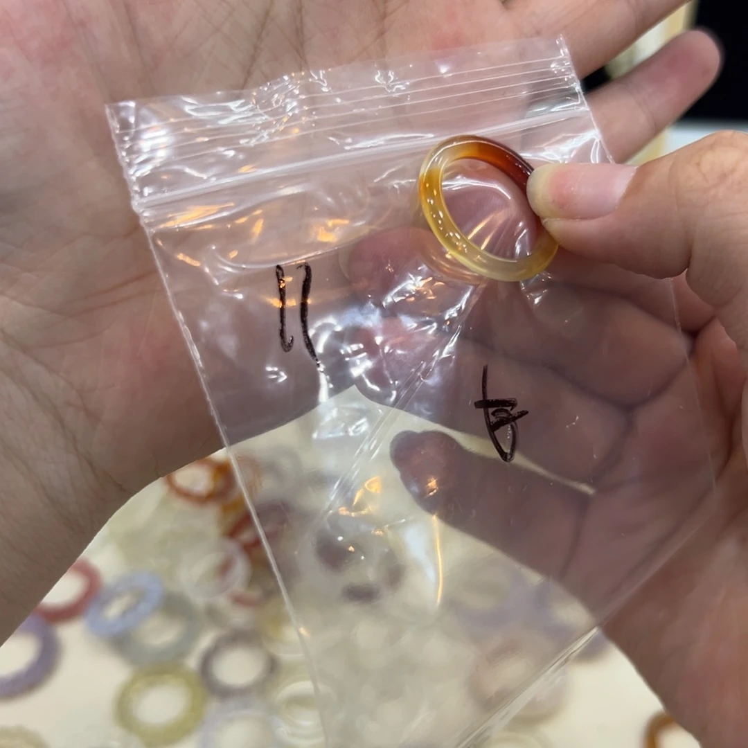 玛瑙/玉髓戒指合金11港18