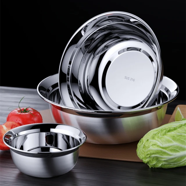 316不锈钢盆家用和面盆厨房料理盆子洗菜圆盆加厚汤盆饭盆猪油盆