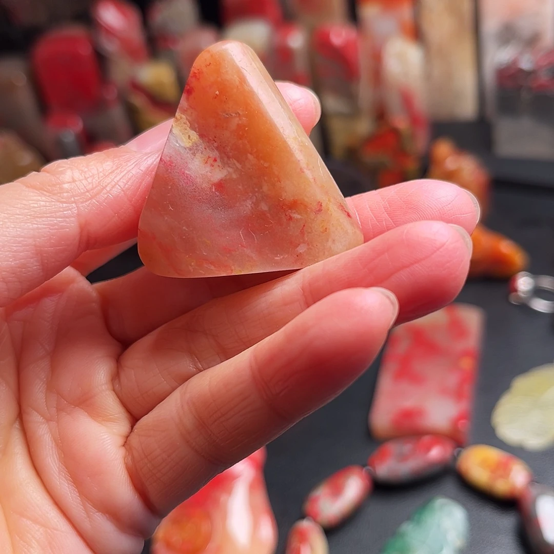 印石巴林石鸡血石随形章