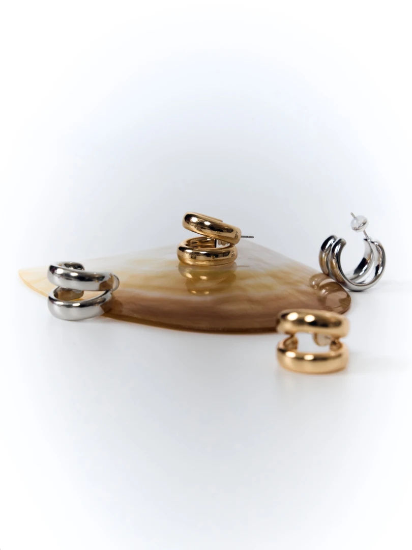 合金耳饰 SOUL HUG25新品双圈耳环 052