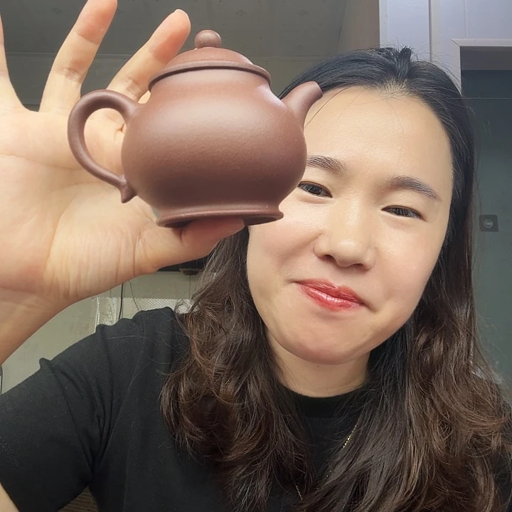 茶壶紫砂原矿半手工紫泥潘壶200cc
