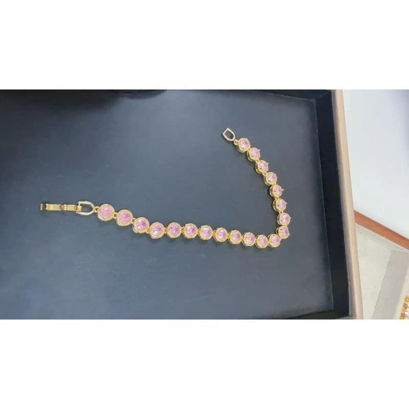 粉手链圆金底托四爪——————高货