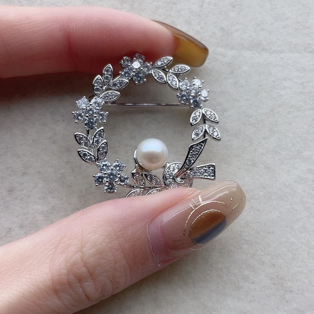 淡水珍珠胸针6未镶嵌