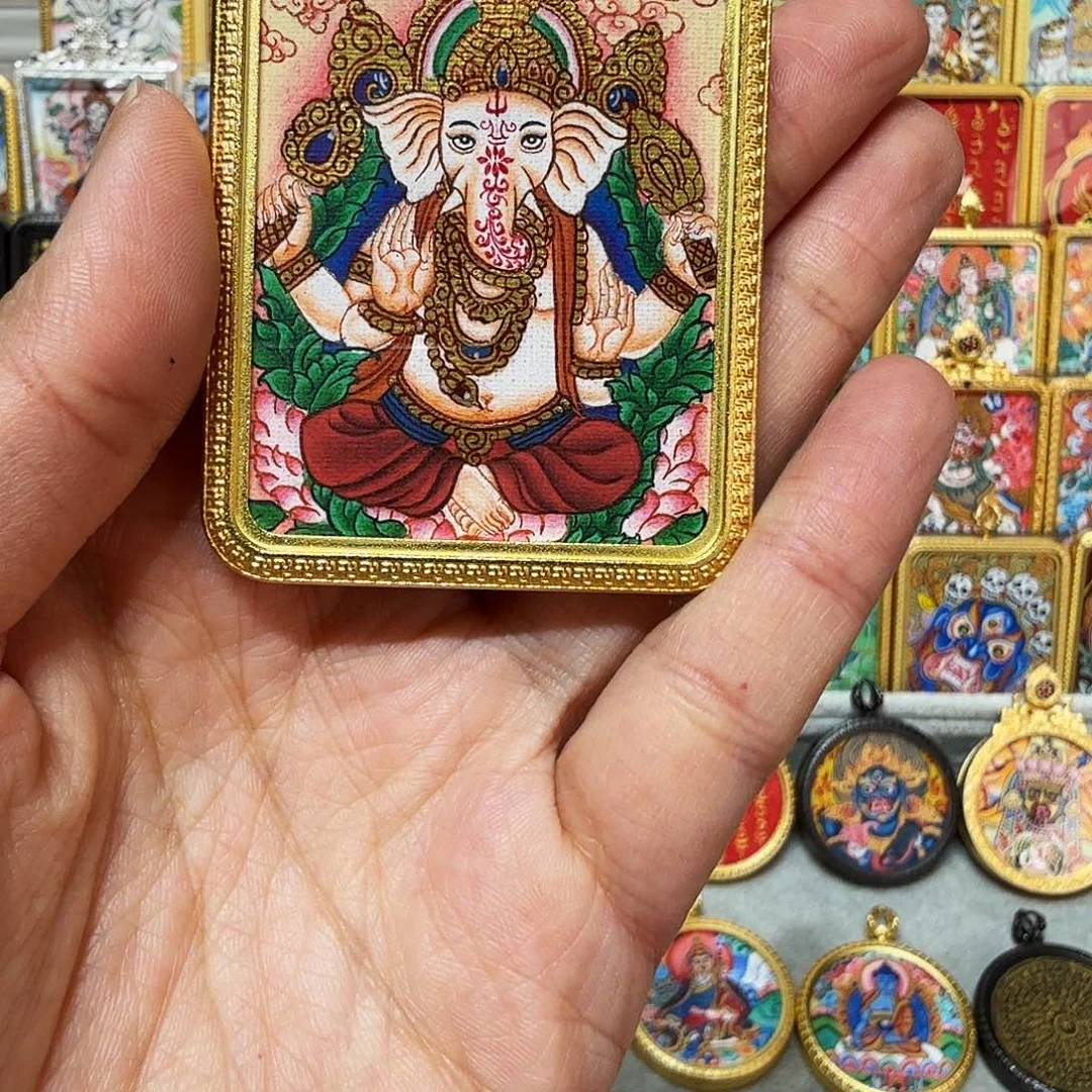 吊坠热贡纯手绘唐卡非遗