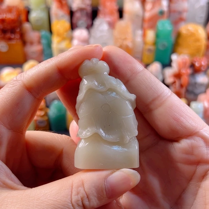 寿山石印石手工定制，椭圆，荷花，包刻