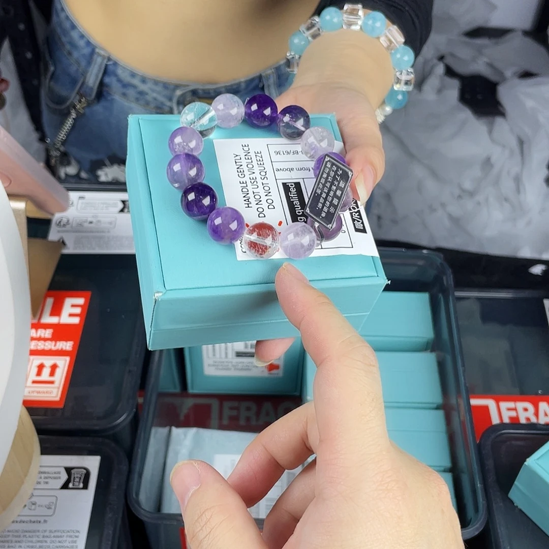 水晶手链银S925镶嵌