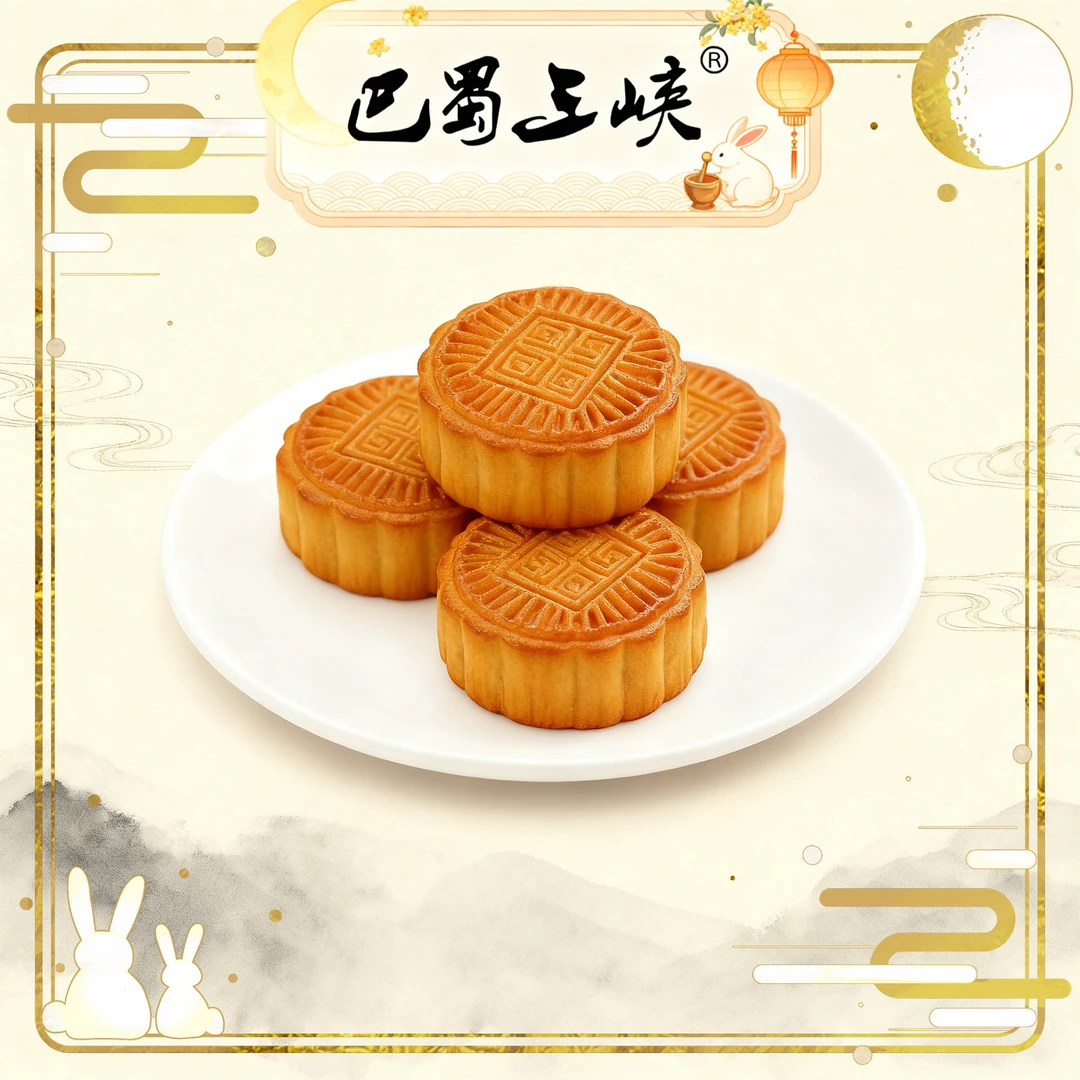五仁蛋黄白莲蓉豆沙组合月饼广式手工传统中秋味道