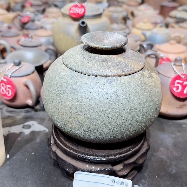 达***金紫砂茶壶坭兴陶柴烧