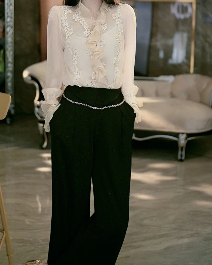 3-23【都市酷感】重工时尚气质百搭松弛直筒阔腿裤