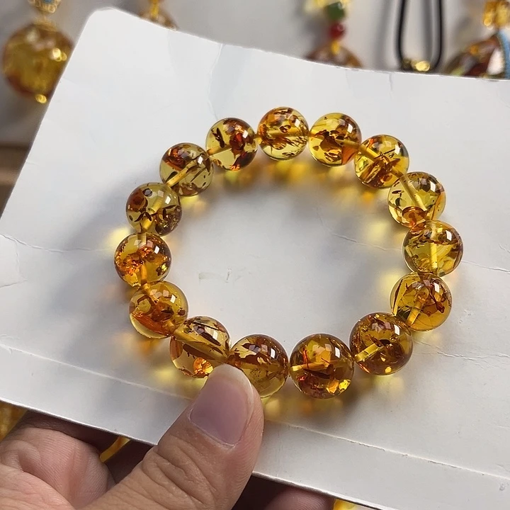 琥珀（花珀）未镶嵌项圈