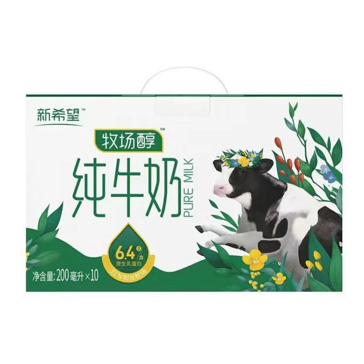 新希望苗条砖牧场醇纯牛奶 200ML*10/份