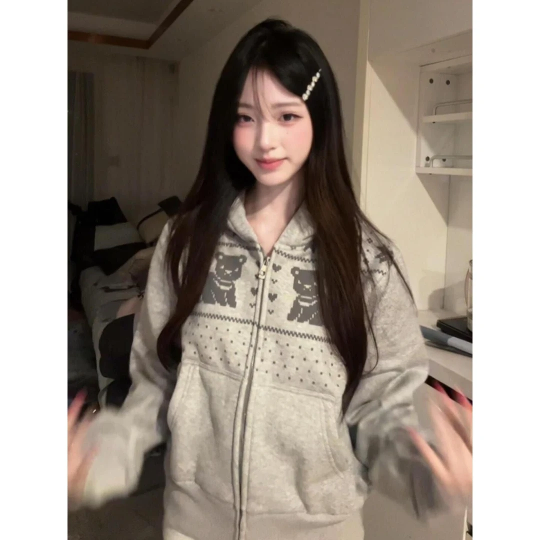 原版做法#凹凸印花#天鹅绒复牛奶丝/银狐绒 卫衣女