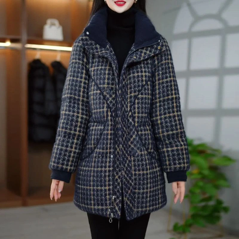 妈妈羽绒服中长款2025秋冬保暖新款白鸭绒外套显瘦加厚羽绒袄子女