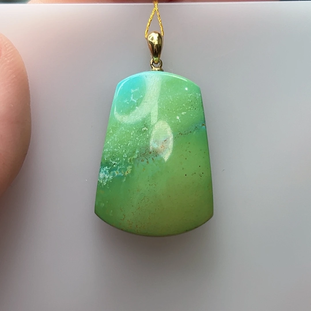 绿松石珠宝奇石18K金镶嵌