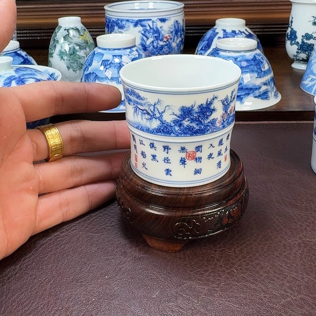 瓷片清****）当代景德镇陶瓷手绘茶具