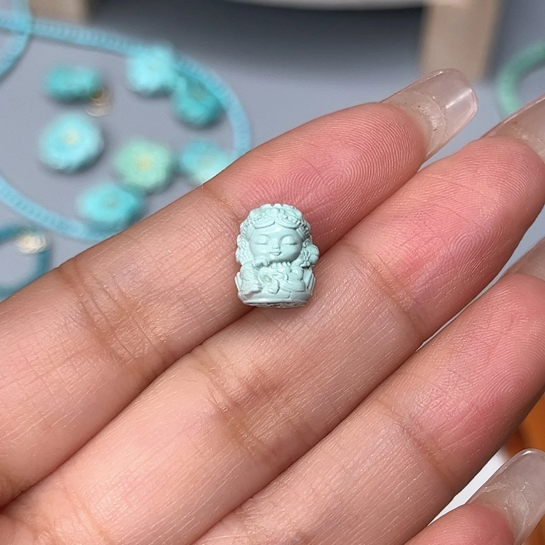 绿松石未镶嵌珠宝半成品