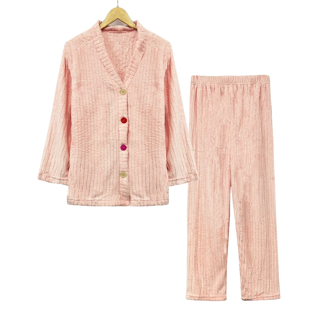 品牌撤柜！V领长袖长裤家居服套装E791