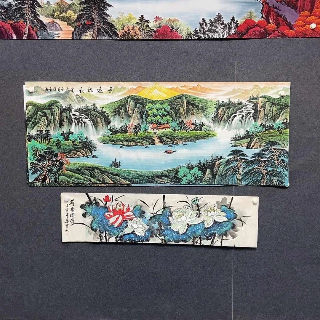 国画轻****）小六尺山水一副