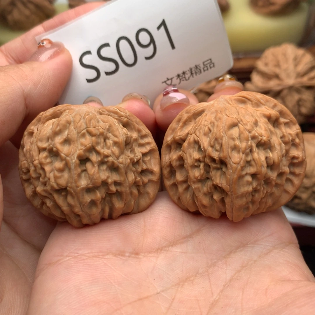 文玩核桃把件全品磨盘42