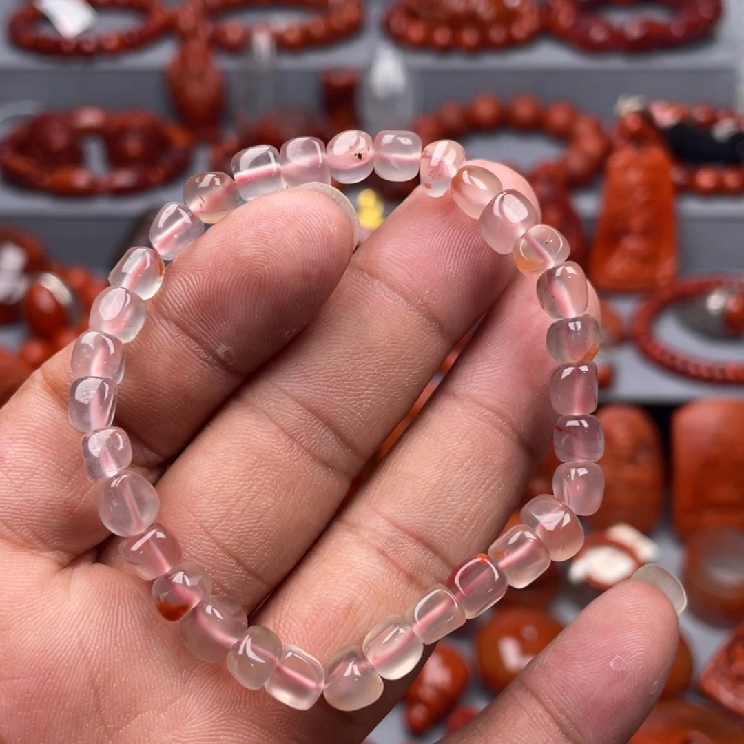 南红玛瑙未镶嵌珠宝奇石单圈