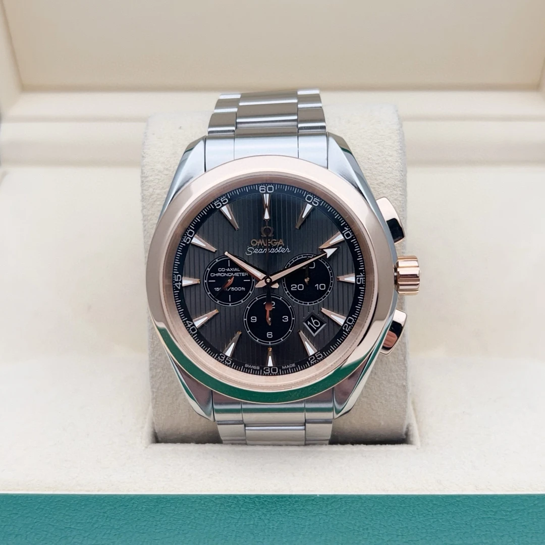 99新 Omega/欧米茄 海马231.20.44.50.06.002自动机械男款玫瑰金