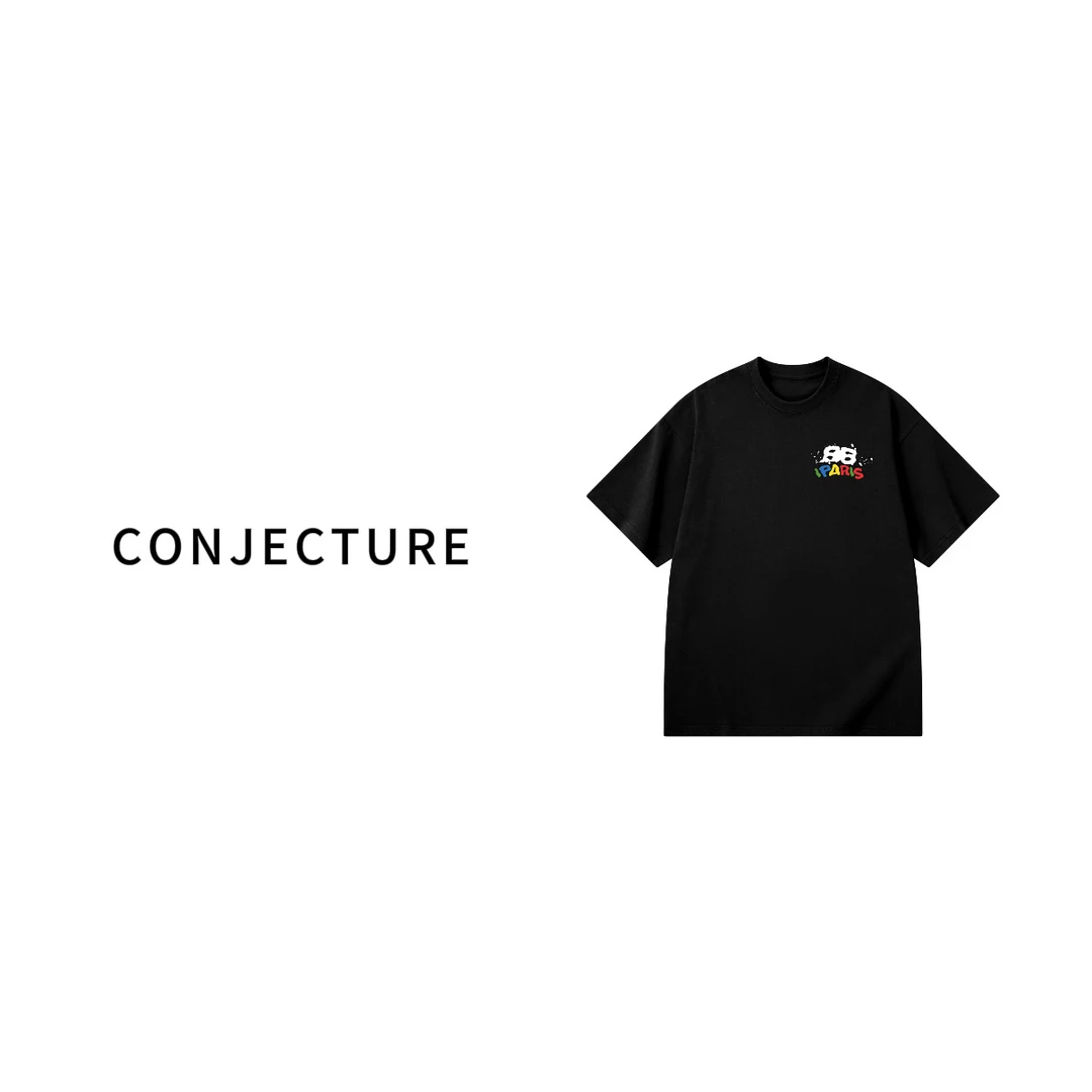 【23号链接--彩绒巴黎】男女同款简约纯棉重磅情侣纯色百搭休闲T恤