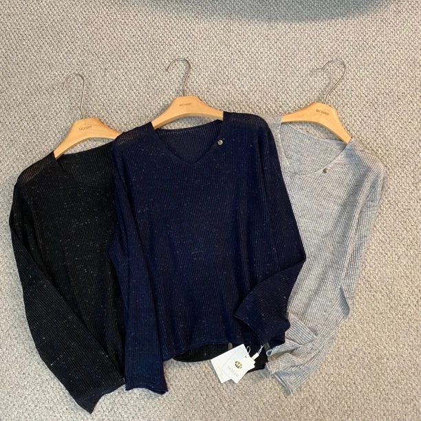 【墨涵精选】圆领新款气质百搭时尚休闲针织衫82581