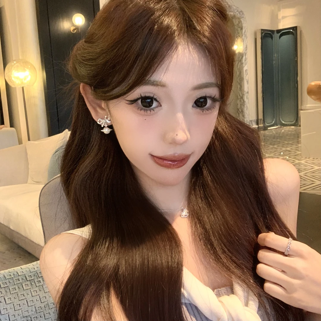 FULL GIRLISH耳环02501蝴蝶结土星环耳钉耳环