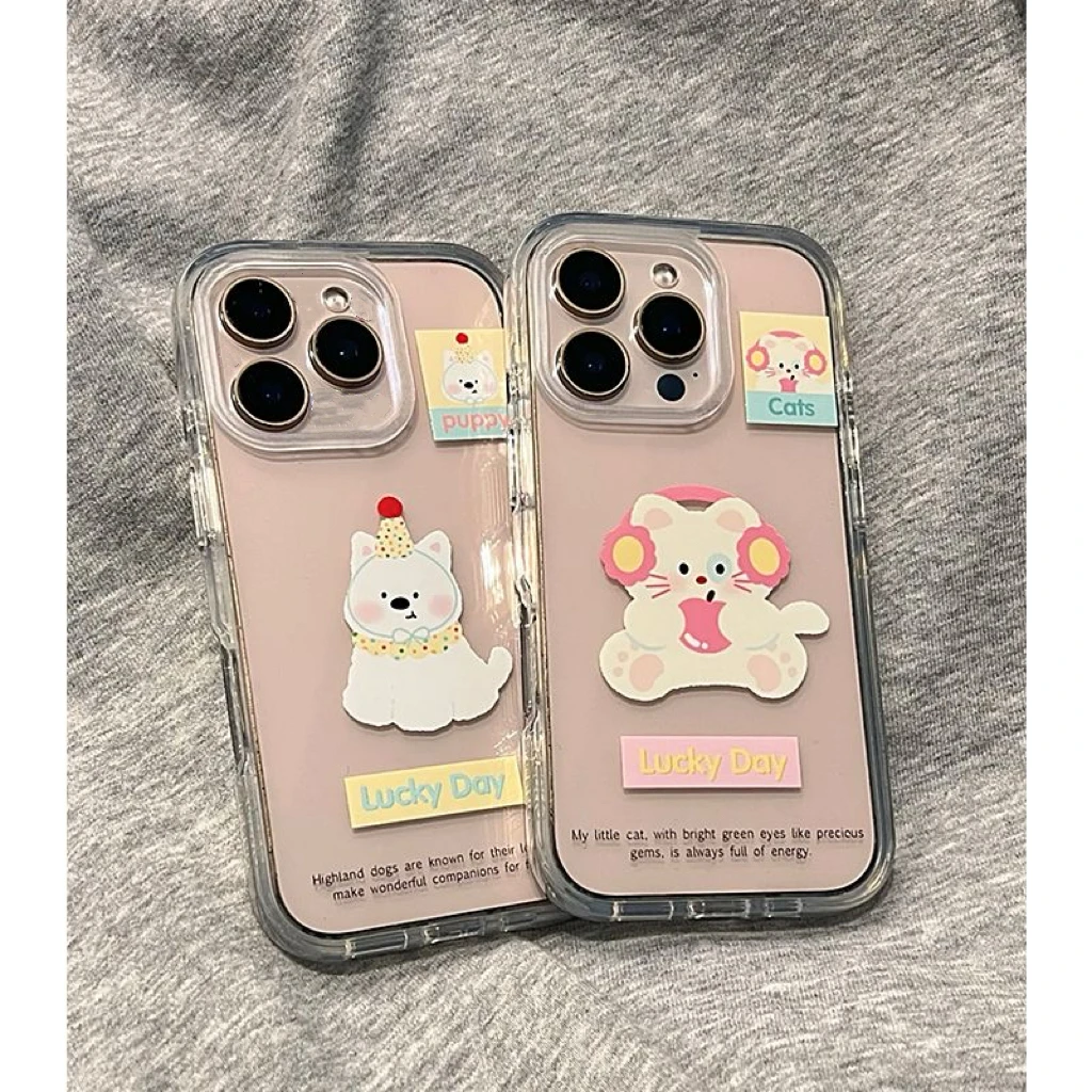 耳机猫咪适用苹果16/15手机壳iphone13pro12女14小米oppo华为vivo