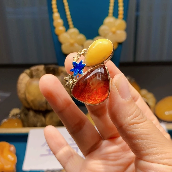 手链琥珀未镶嵌波兰设计款琥珀蜜蜡
